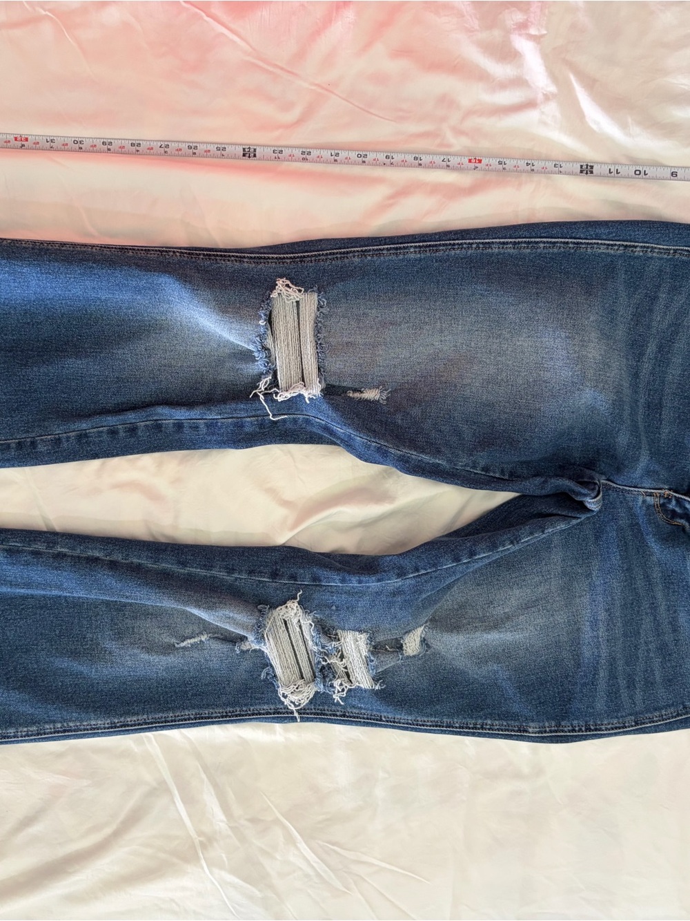 Flying Monkey Blue Denim Jeans with Contrast Stitching